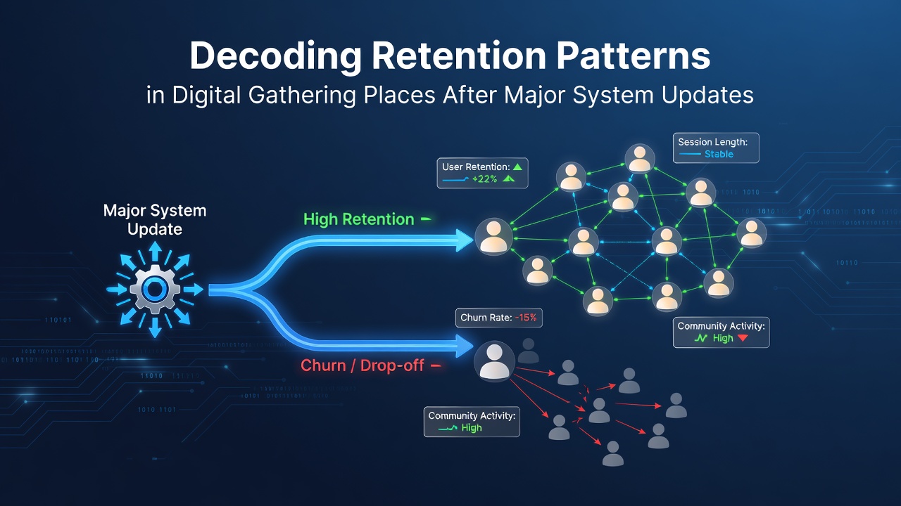 Decoding Retention Patterns in Digital Gathering Places After Major System Updates